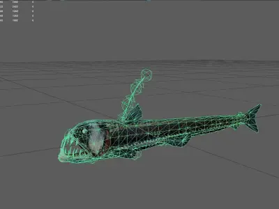 Viperfish Low-poly 3D model