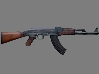 Ak-47 Gun Low-poly 3D model