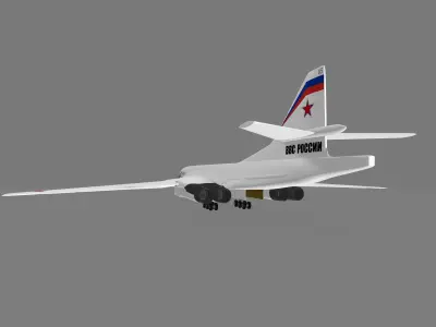 Tu-160 japanese fighter jet Free 3D model
