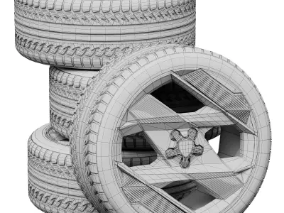 Peugeot wheels 3D model