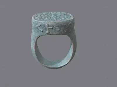 Low Poly Bronze Celtic ring Anillo Celta bronce Low-poly 3D model