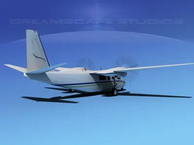 Rockwell Turbo Commander 690 V06 3D model