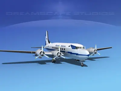 Douglas DC-4 Aerolineas Argentinas 3D model