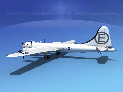 Boeing B-29 Superfortress Sawnee Princess 3D model