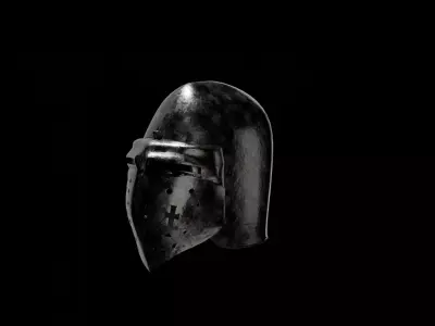 Bascinet Helmet - Schweinsgesicht  3D model