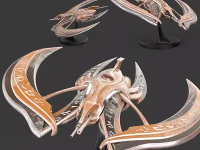 UstX-Wing Spaceship 3D print model