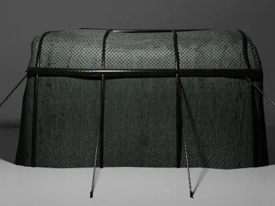 Military tent PBR Free low-poly 3D model