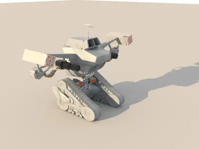 Sci-Fi Mecha Robotank Armored Military Vehicle 3D model