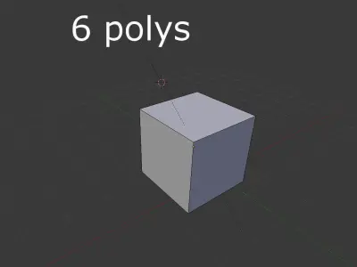 low poly wooden crate Low-poly 3D model 2