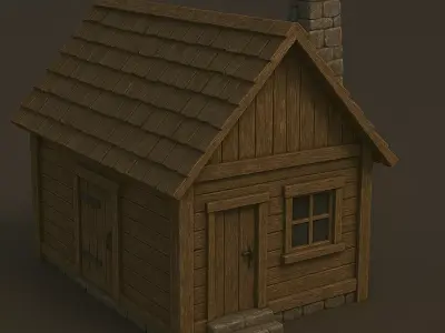 Rustic Village House 3D Model 3D model