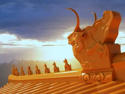 Imperial roof decoration 3D model