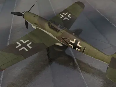 Messerschmitt Bf-109 K-4 3D model