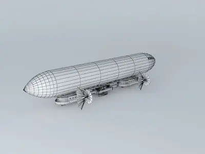 ARGO NAUTIX Steampunk airship 3D model