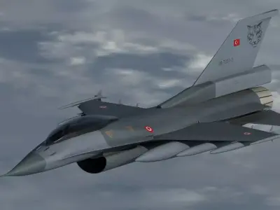 Fighter Jet Plane Low-poly 3D model