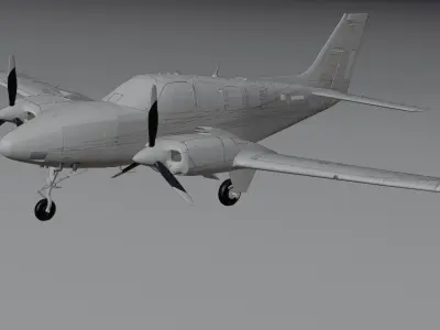 Beechcraft Baron G58 Angkasa Aviation Academy PK-LRV 3D model
