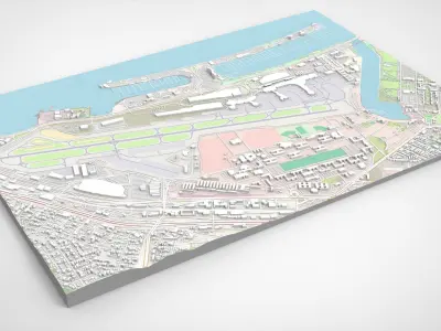 San Diego International Airport California United States 3D model