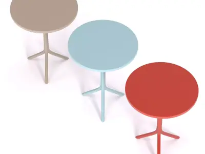 Street table 01 Low-poly 3D model