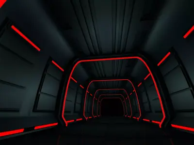 Sci Fi Corridor 3D model 172