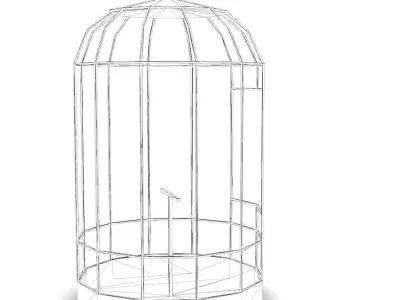 Birdcage horror style Free low-poly 3D model