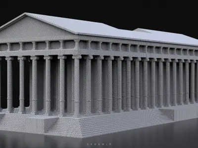 Temple Of Artemis Low-poly 3D model