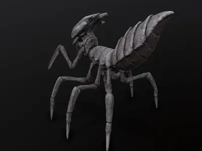 Slicer beetle Low-poly 3D model