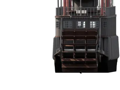 AMERICAN STEAM SHIP 3D model