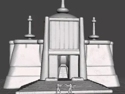 6MM SCALE MOS ESPA CITY HALL MINIATURE MODEL FOR SCIFI GAMES 3D print model