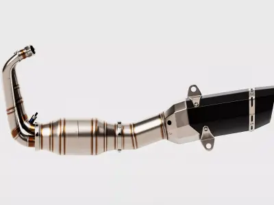 Performance Motorcycle Exhaust Pipe Model 3D model purchase