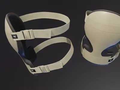 ArcTeryx Combat Knee Caps Low-poly 3D model