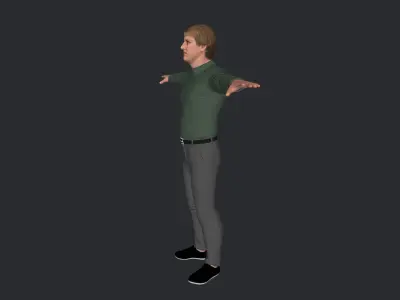 Larry Bird Hyper Realistic Full Body Rigged Character 3D model