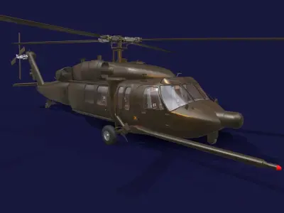 Atlas-29 blackhawk helicopter - blackhawk helicopter 3D model