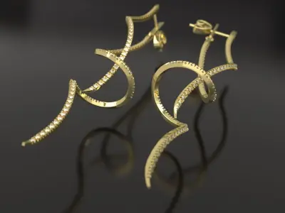 ZEFIR earrings 3D print model