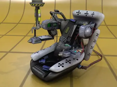 Futuristic Seat Color 3D model