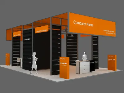 Exhibition Stand - ST002 3D model