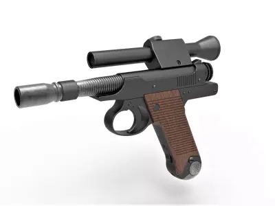Blaster Pistol of Cara Dune from The Mandalorian 3D model