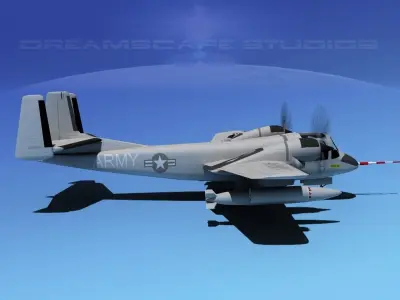Grumman OV-1D Mohawk V06 3D model