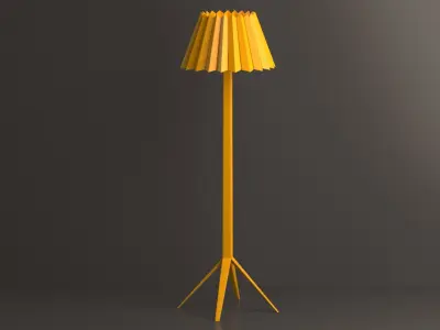 Lamp Standing Yellow 3D model
