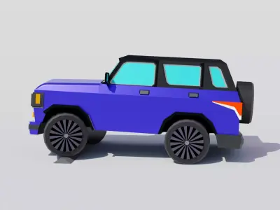Low Poly Off-Road SUV Vehicle 3D model