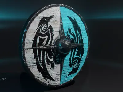 Viking Shield Low-poly 3D model