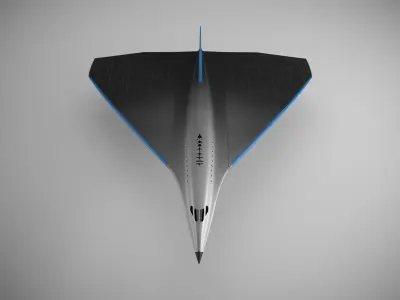 Virgin Mach 3 high-speed vehicle spaceship Low-poly 3D model