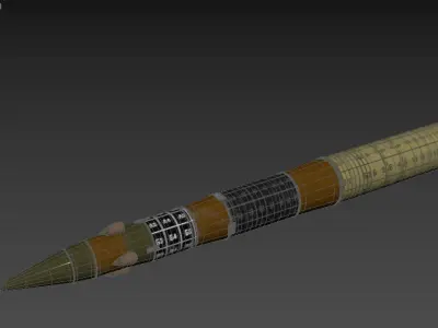 RT-2PM Topol SS-25 Sickle ICBM Missile 3D model