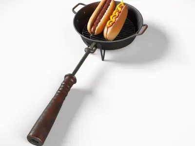 Outdoor Camping Hot Dog Grill 3D model