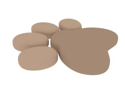 Cats paw Low poly Free low-poly 3D model