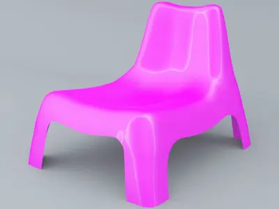 Vago ChairPlastic material  Colors Low Poly AR VR  Low-poly 3D model