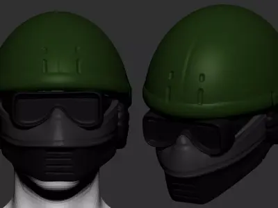 helmet high poly sculpt 3d printable ver 7 3D model 3D model 222