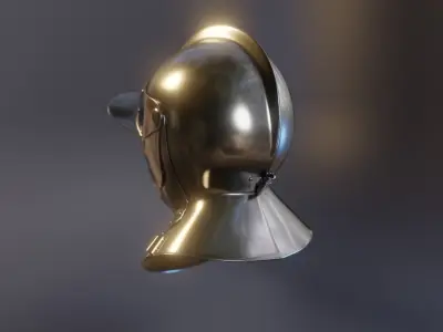 High Poly Medieval Helmet Pack 3D model