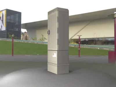 Electrical Distribution Cabinet 138 Low-poly 3D model