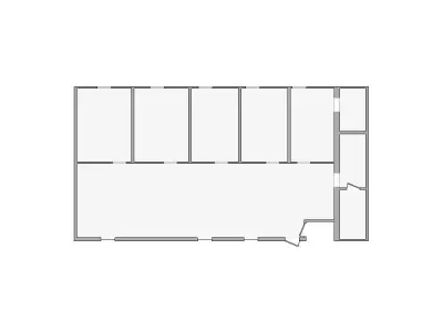 Commercial Interior Sketch - 1001-1500 SF - Xactimate 3D model