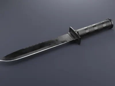 Combat Knife 01 Low-poly 3D model