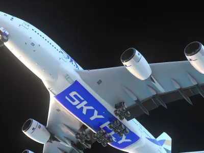 SKYFLY AIRPLAN HIGH POLY 3D model